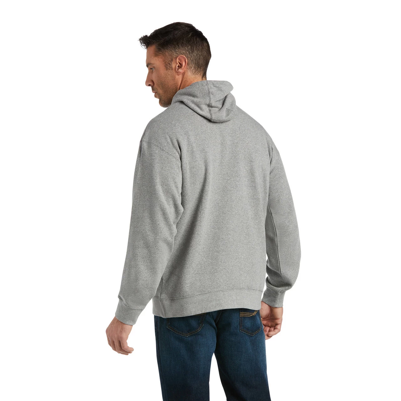 Ariat® Men's Basic Medium Heather Raised Hoodie 10037816 - Image 2