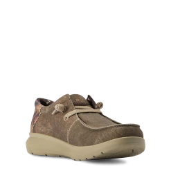 Ariat Men's Hilo Stretch Lace Dark Tan & Rust Aztec Shoe 10040445