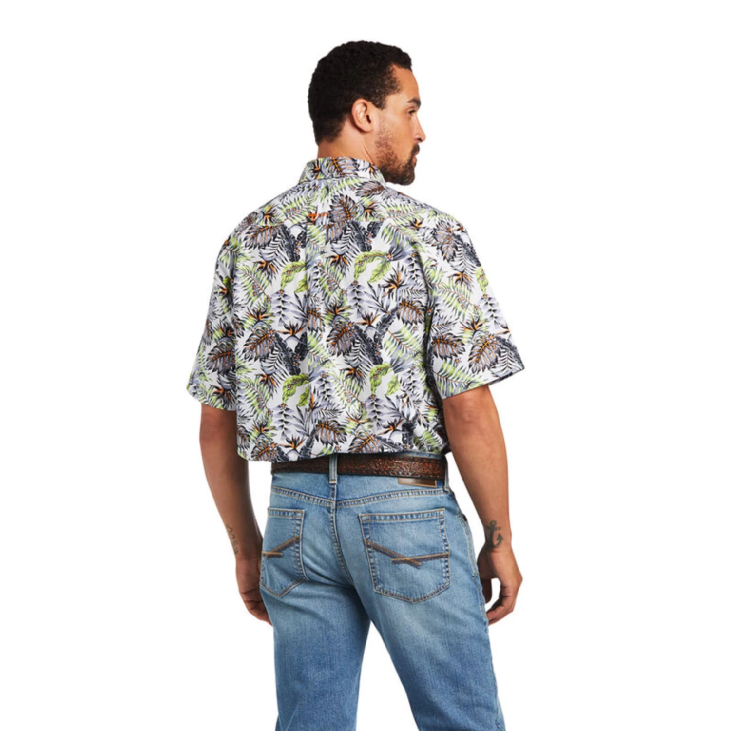 Ariat Men's Blaine White Classic Fit Button Down Shirt 10040638 - Image 2