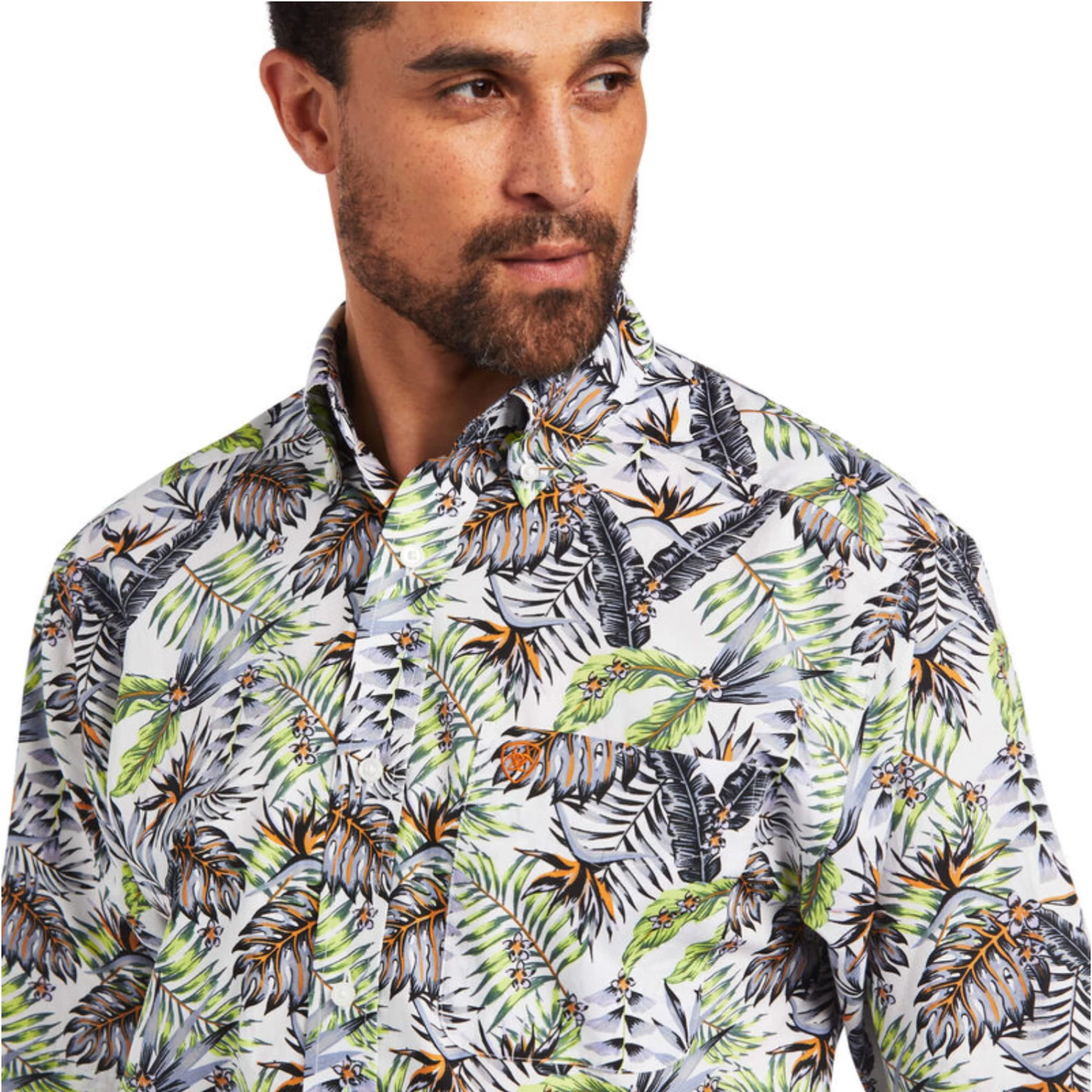 Ariat Men's Blaine White Classic Fit Button Down Shirt 10040638 - Image 4