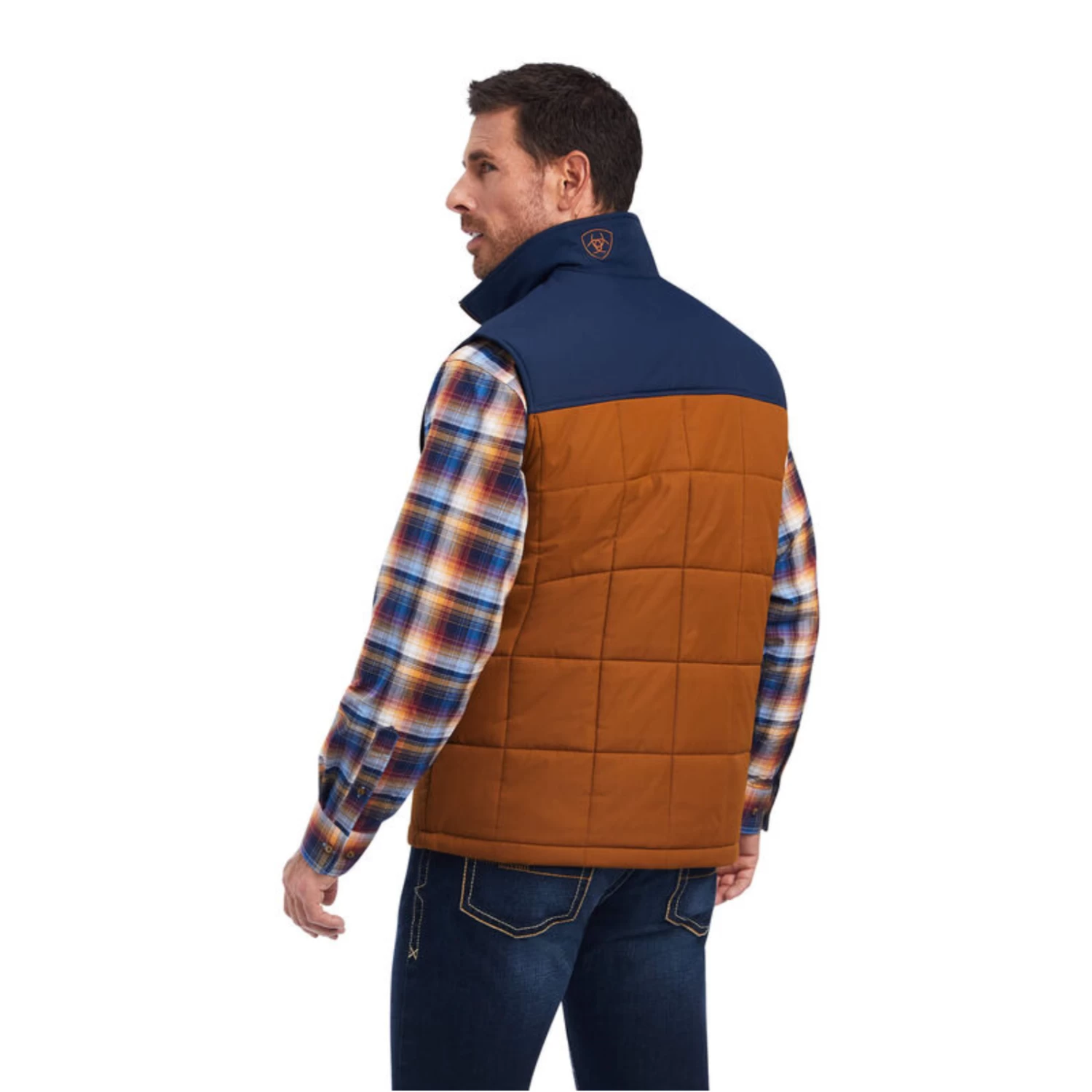 Ariat® Men's Crius Insulated Chestnut & Navy Vest 10041524 - Image 2