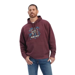 Ariat® Men's Southwest Block Malbec Heather Hoodie 10041722