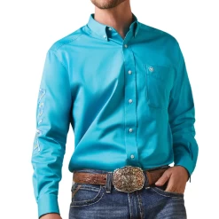 Ariat® Men's Team Logo Classic Blue Bird Button Down Shirt 10043520