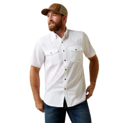 Ariat® Men's VentTEK™ Western Fitted White Button Down Shirt 10045037