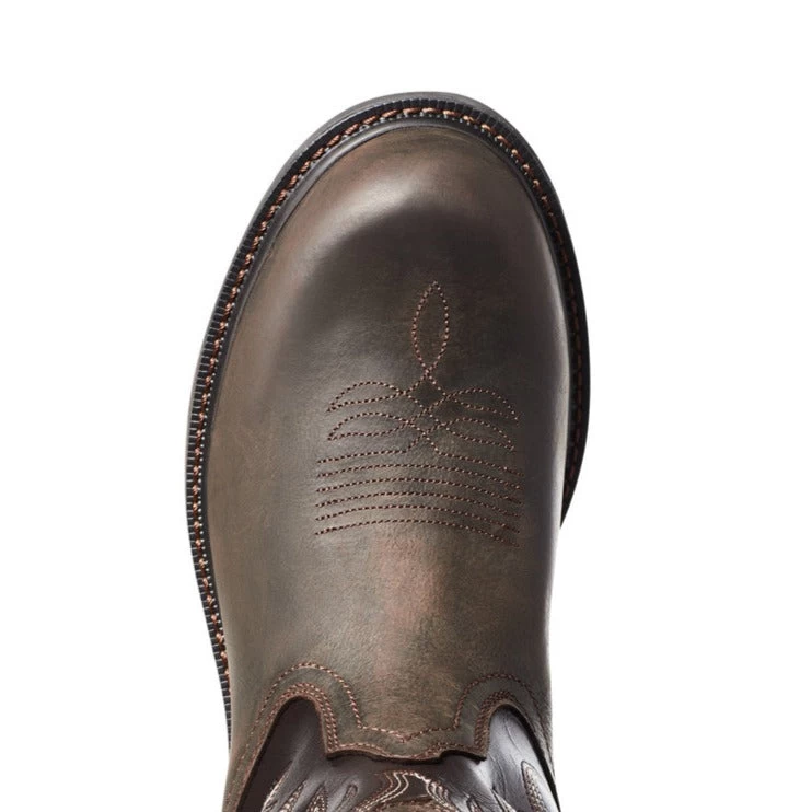 Ariat Men's Groundwork Pull On H2O Dark Brown Boots 10035965 - Image 3