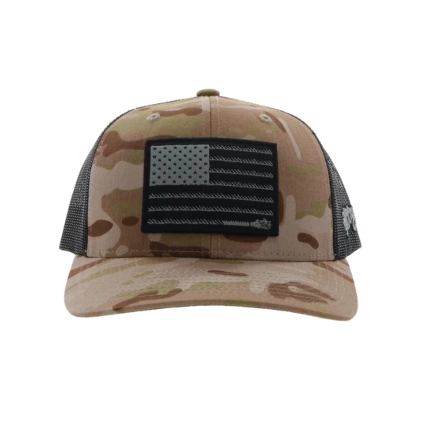 Hooey Men's Liberty Roper Camo Tan & Black Trucker Cap 2110T-TNBK - Image 3
