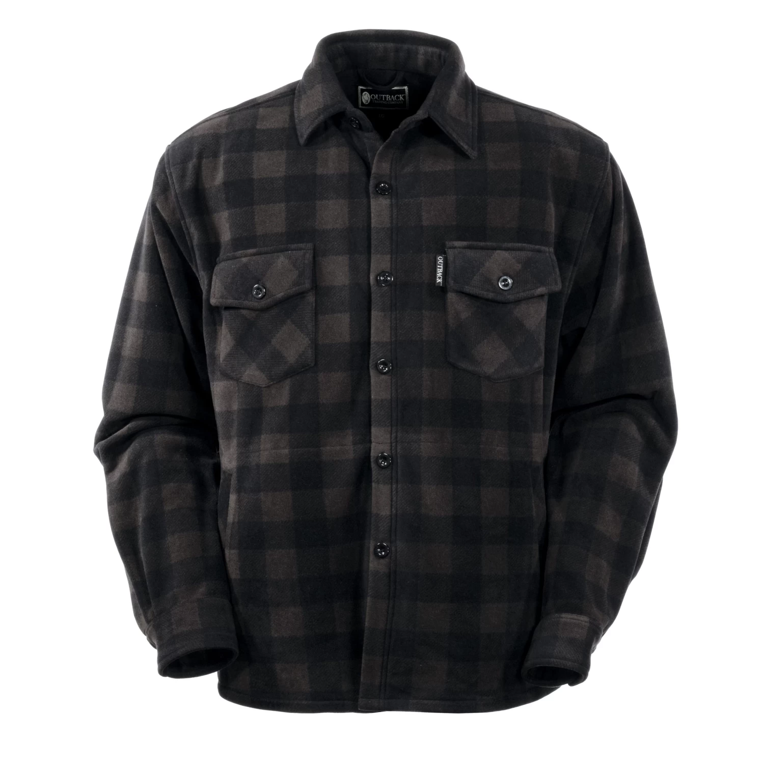 Outback Trading Company Men's Charcoal Plaid Big Shirt 4268-CHR