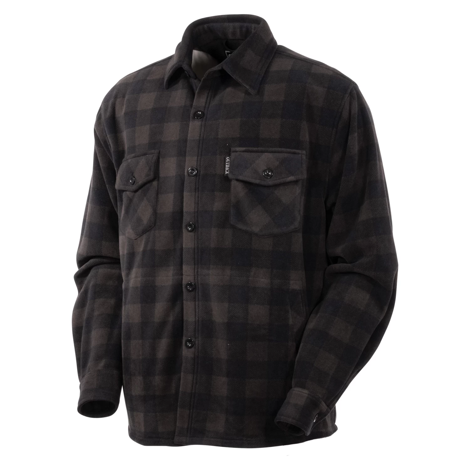 Outback Trading Company Men's Charcoal Plaid Big Shirt 4268-CHR - Image 2