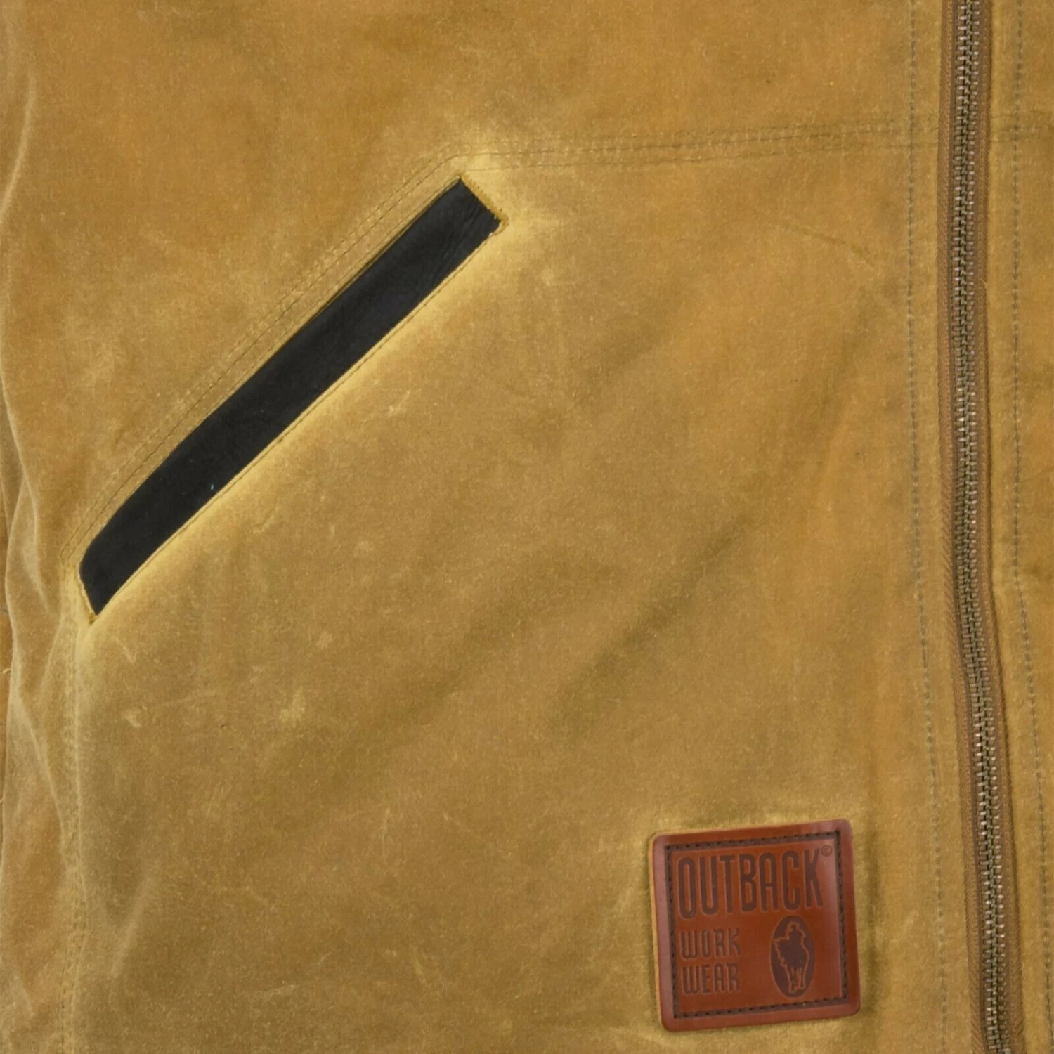 Outback Trading Company® Men's Sawbuck Field Tan Oilskin Vest 2143-FTN - Image 5