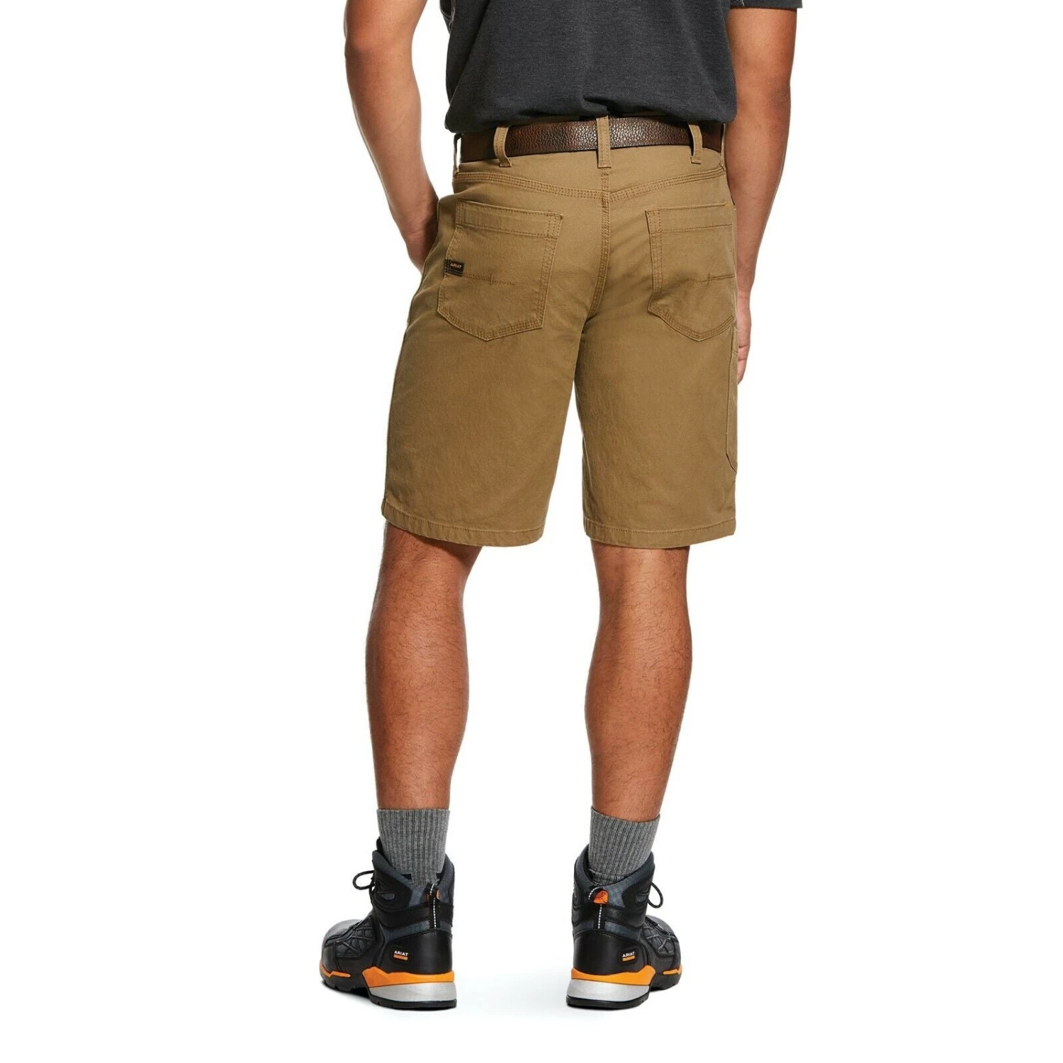 Ariat® Men's Rebar™ Khaki Made Tough DuraStretch Work Shorts 10030265 - Image 2