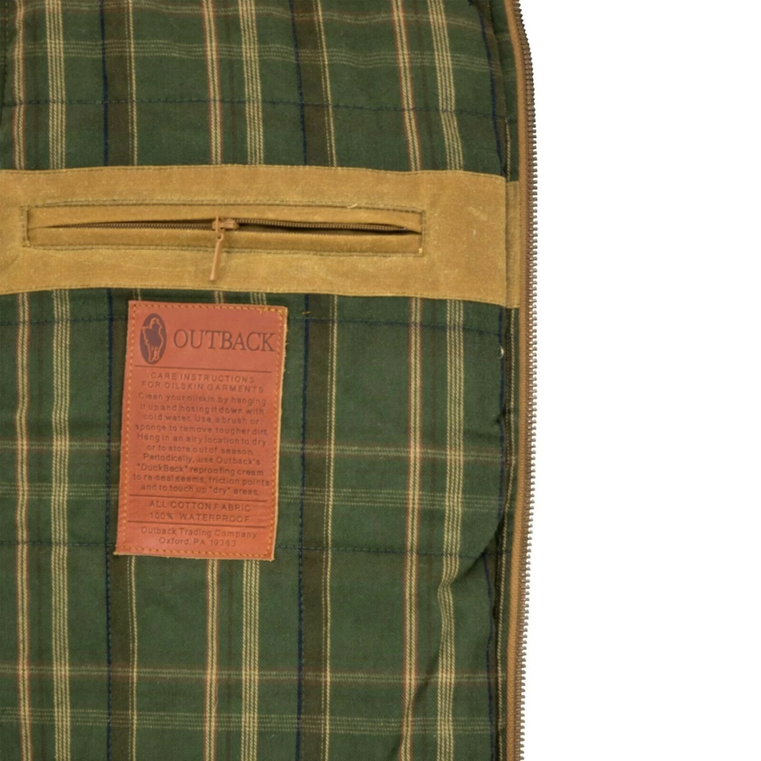 Outback Trading Company® Men's Sawbuck Field Tan Oilskin Vest 2143-FTN - Image 6