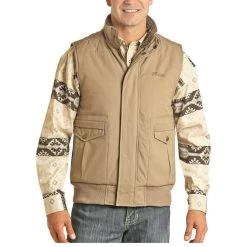 Powder River Outfitters Men's Tan Conceal CarryVest 98A6675
