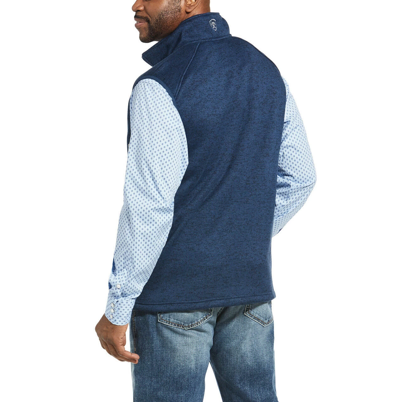 Ariat® Men's Caldwell Indigo Blue Full Zip Sweater Vest 10032953 - Image 2