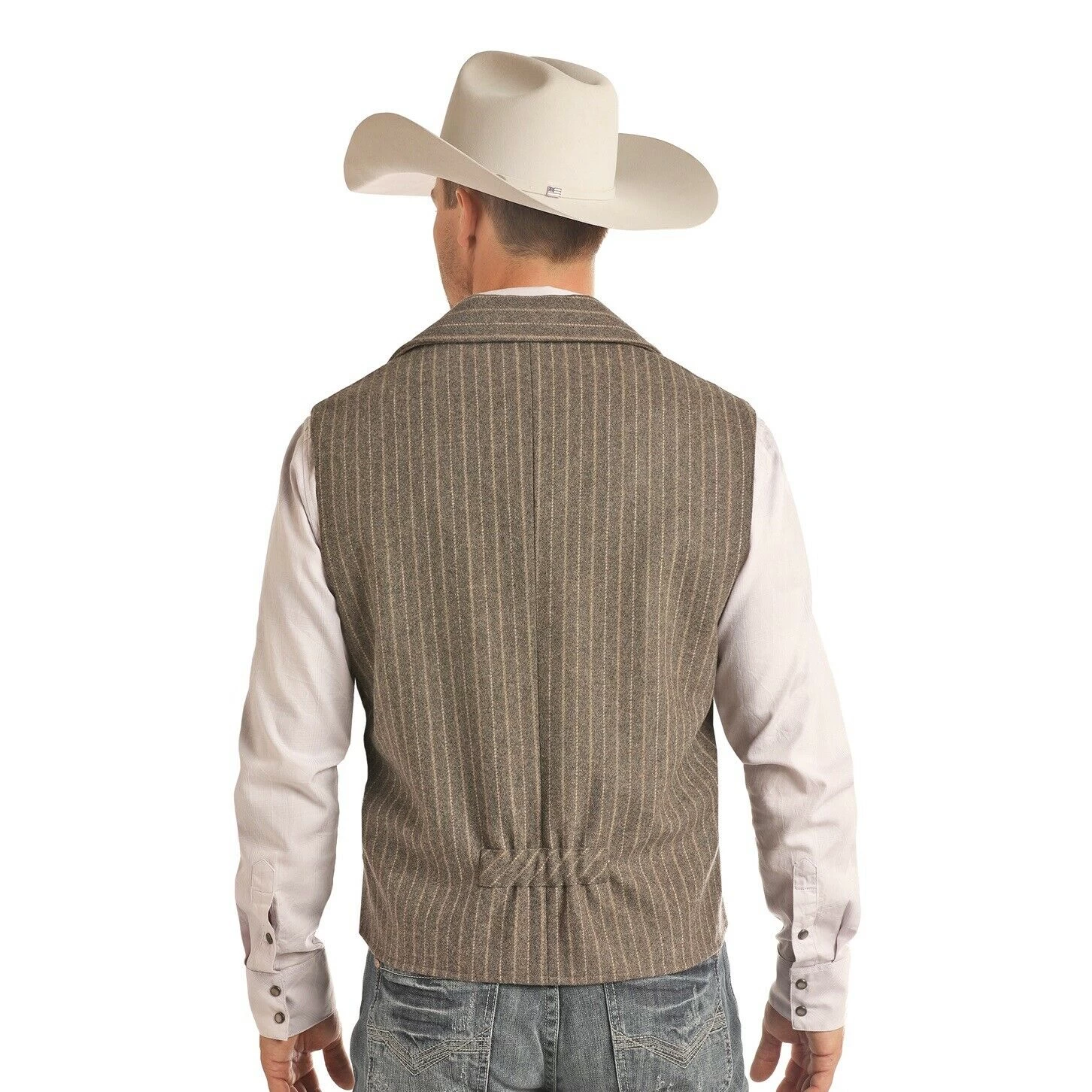 Powder River Outfitters Men's Heather Striped Vest 98-2633 - Image 2