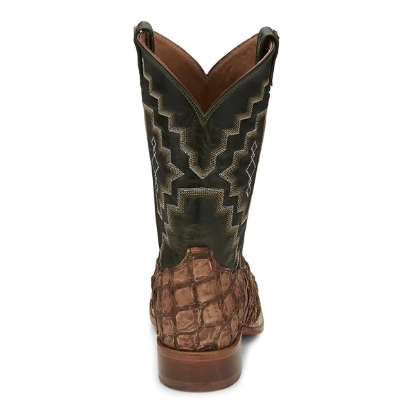 Tony Lama® Men's Leviathan Piraruca Chocolate Brown Western Boots 6082 - Image 3