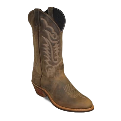 Abilene Men's 12" Distressed Cowhide Brown Western Boots 6412
