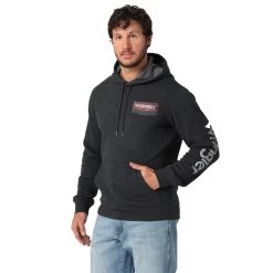 Wrangler® Men's MH Caviar Heather Pullover Hoodie 112319258