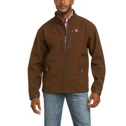 Ariat Men's Logo 2.0 Softshell Dark Brew & Tan Jacket 10035585