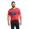 Ariat Men's Home Of The Brave SS Red Heather T-Shirt 10037835