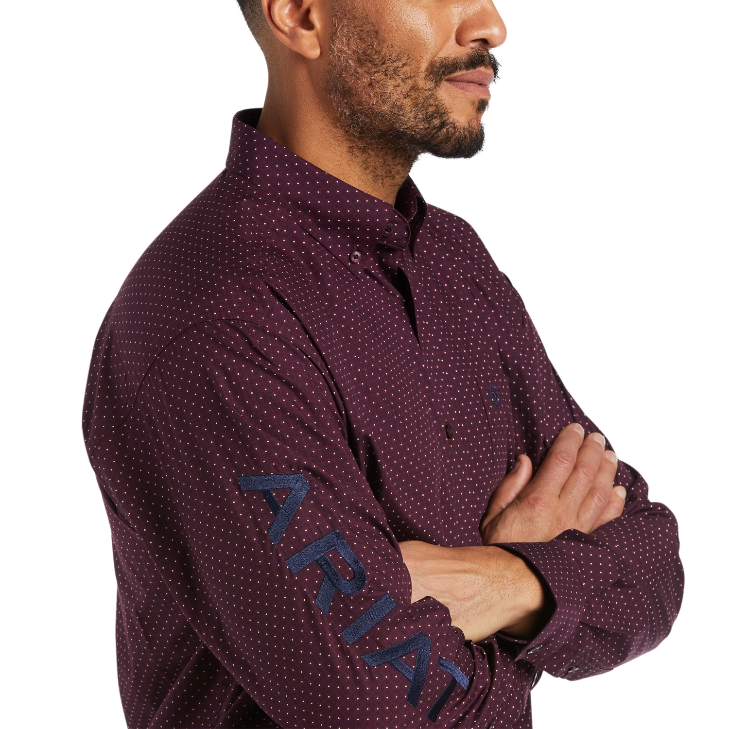 Ariat Men's Team Westin Pomegranate Button Down Shirt 10038084 - Image 2