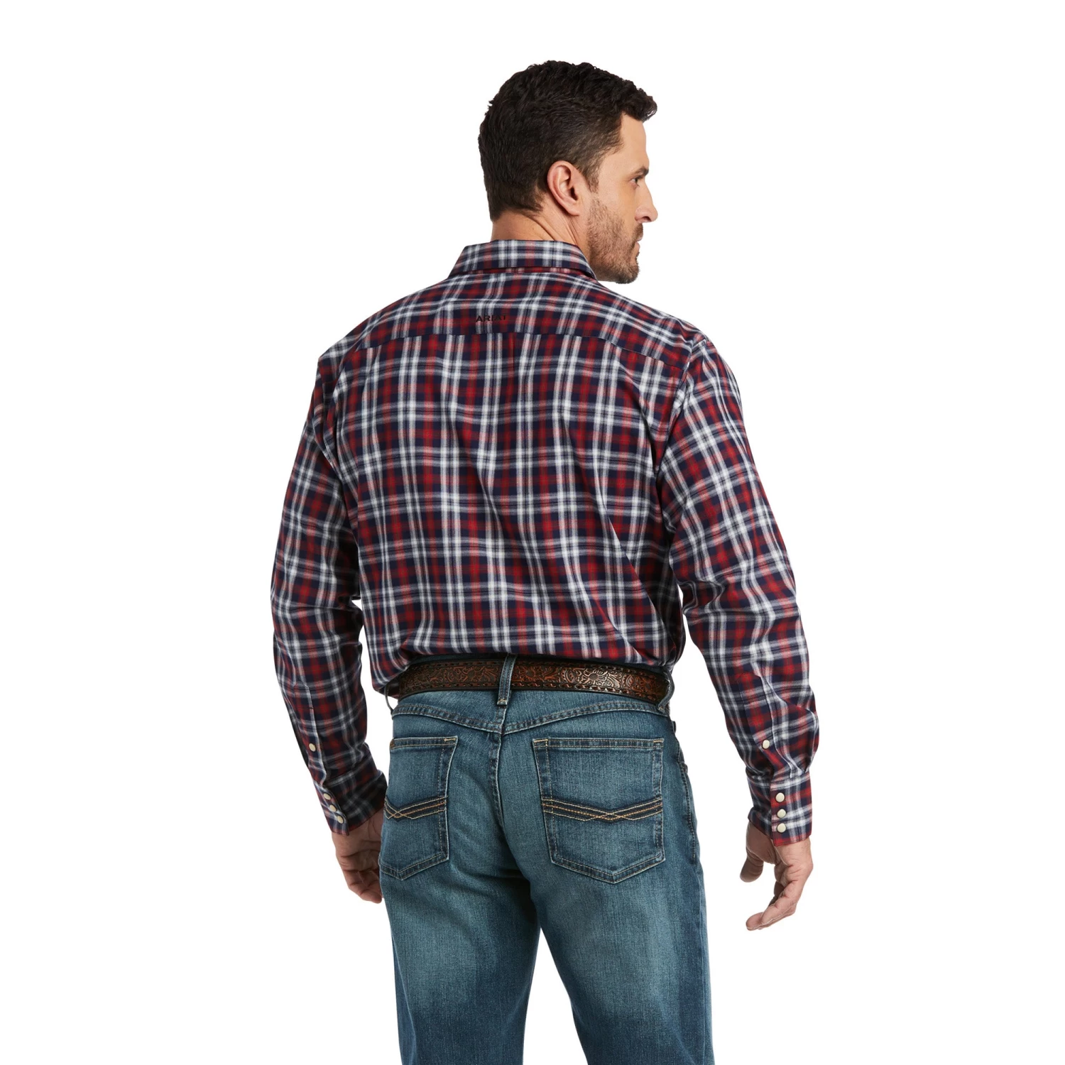 AriatĀ® Men's Brinlee Snap Button Maritime Blue Shirt 10038097 - Image 2