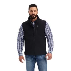 Ariat Men's Vernon Vent Black And Grey Softshell Vest 10038498