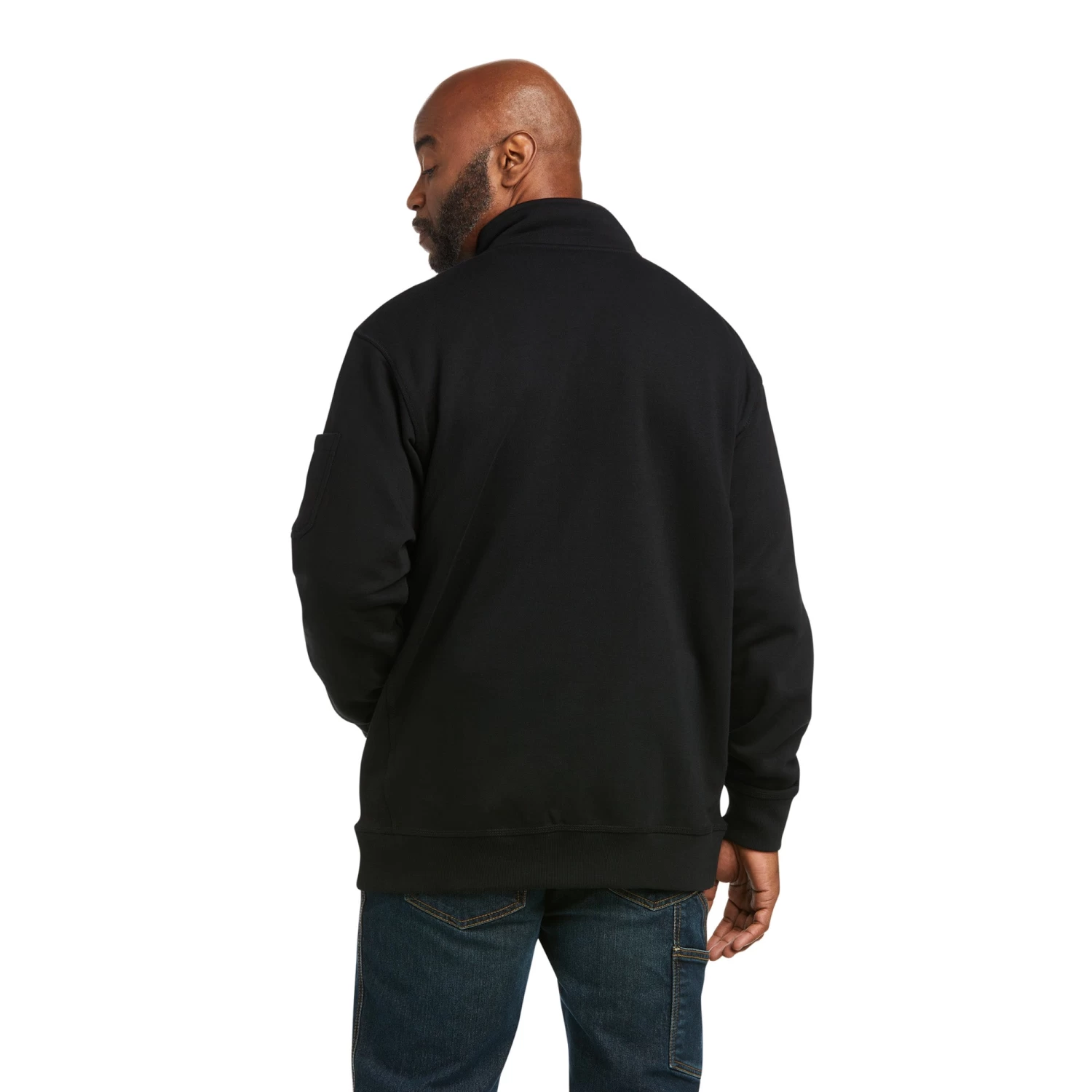 Ariat® Men's Rebar Overtime Black Fleece Sweater 10037652 - Image 2