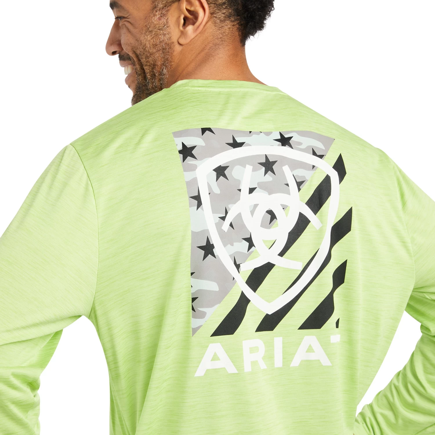 Ariat® Men's Charger Americana Green Heather Graphic T-Shirt 10040992 - Image 4