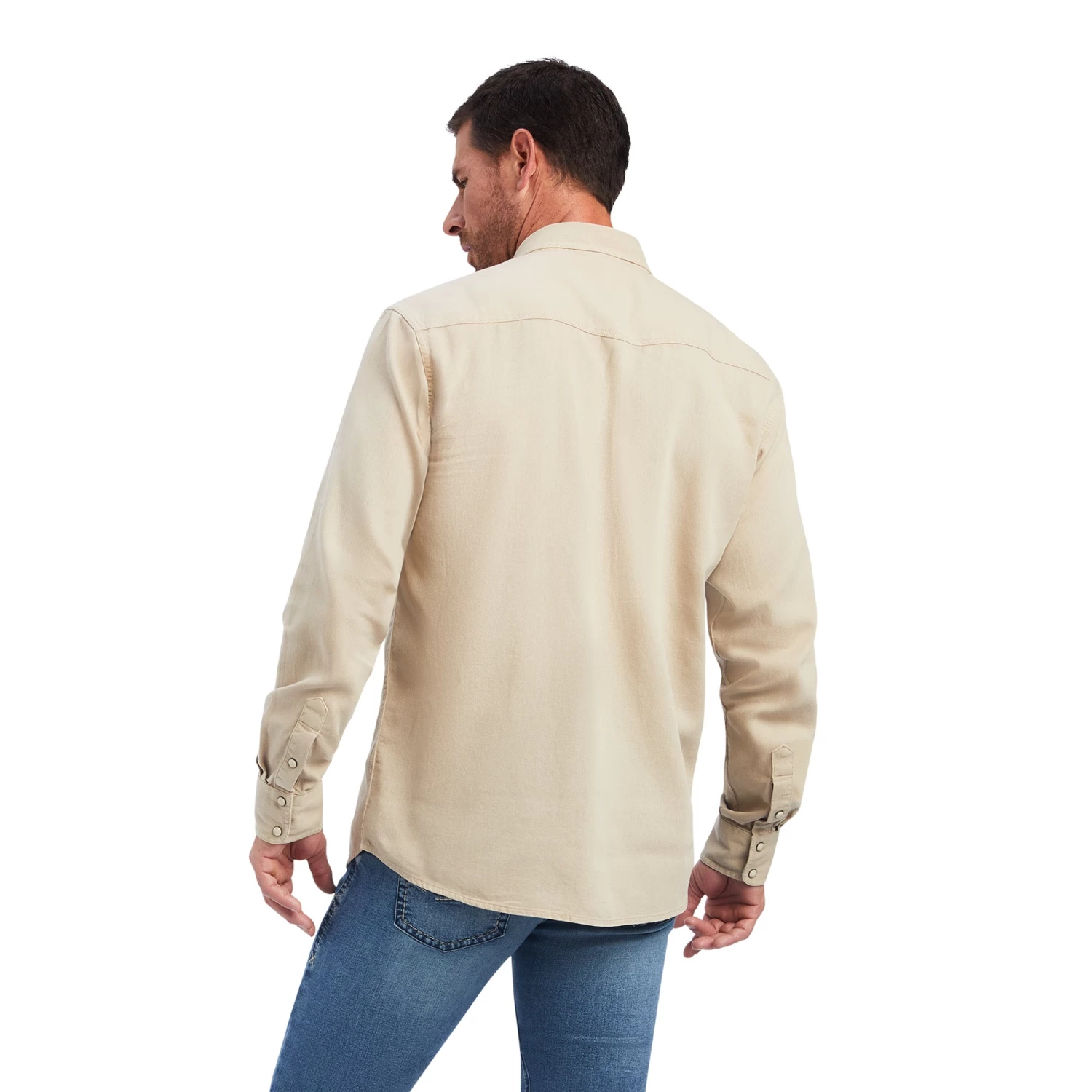 Ariat® Men's Jurlington Retro White Pepper Snap Shirt 10041409 - Image 2