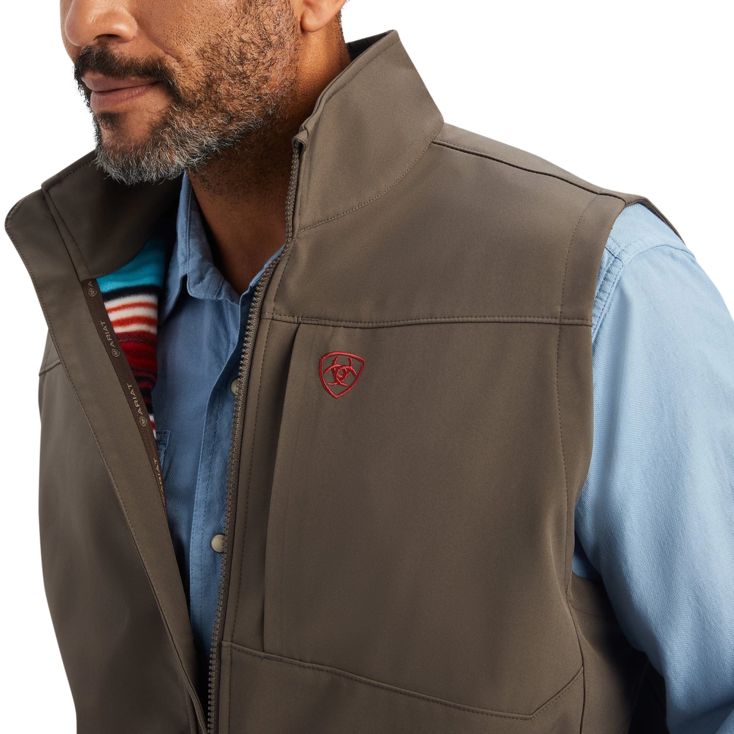 Ariat® Men's Logo 2.0 Banyan Bark Softshell Vest 10041621 - Image 3
