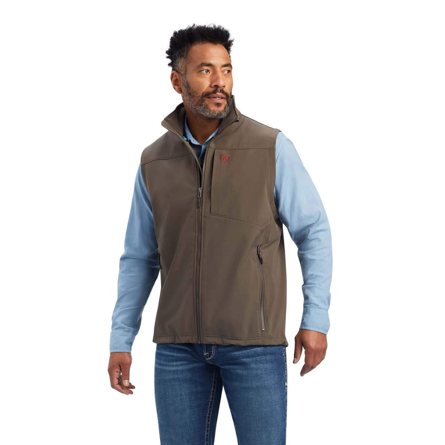 Ariat® Men's Logo 2.0 Banyan Bark Softshell Vest 10041621 - Image 2