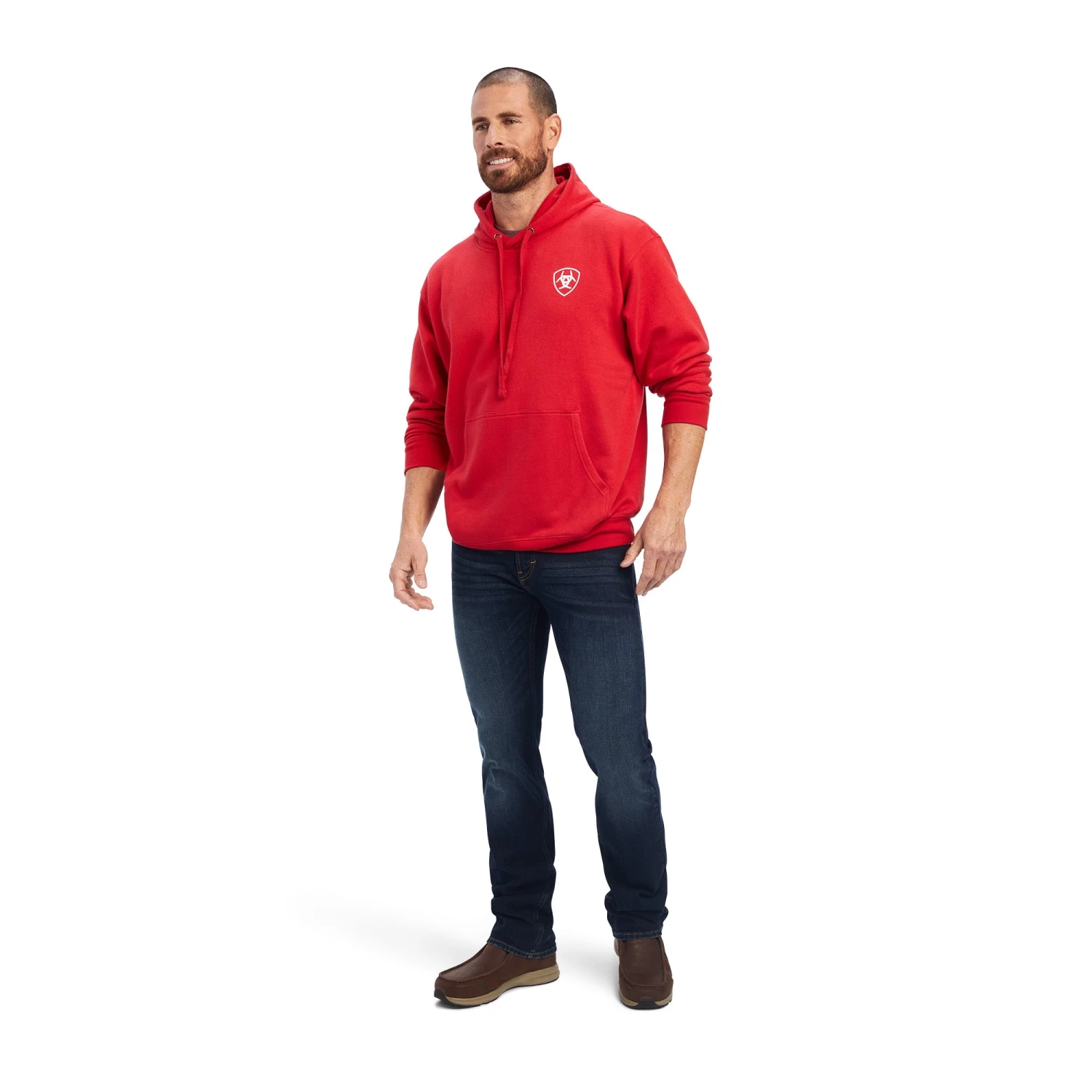 Ariat® Men's 93 Liberty Tango Red Hooded Sweatshirt 10041719 - Image 4