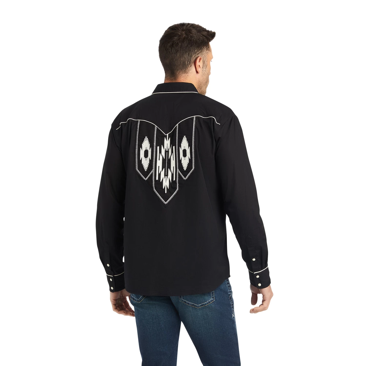 Ariat® Men's Chimayo Black Retro Snap Shirt 10042163 - Image 2