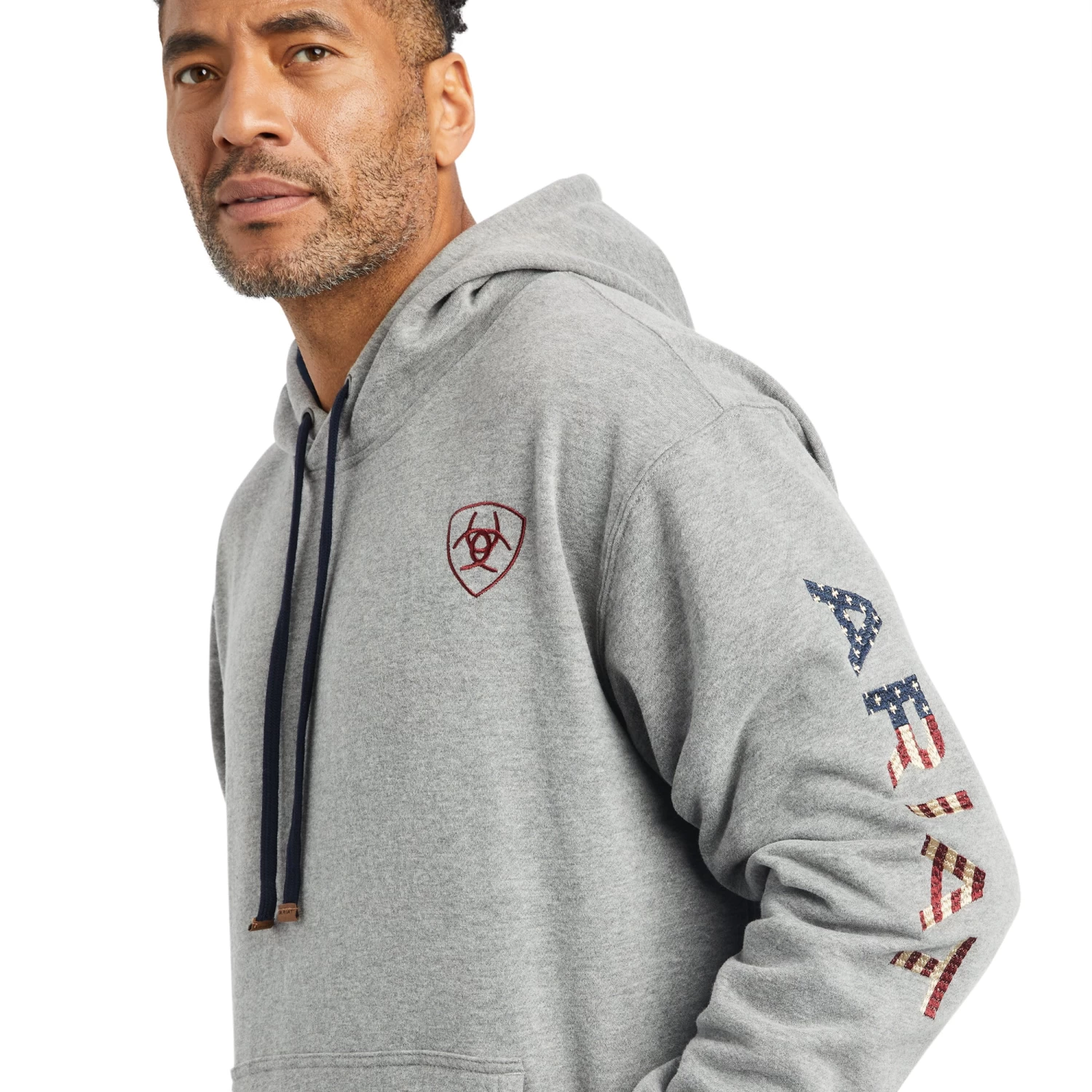 Ariat Men's Heather Grey Chimayo Graphic Pullover Hoodie 10042194 - Image 3