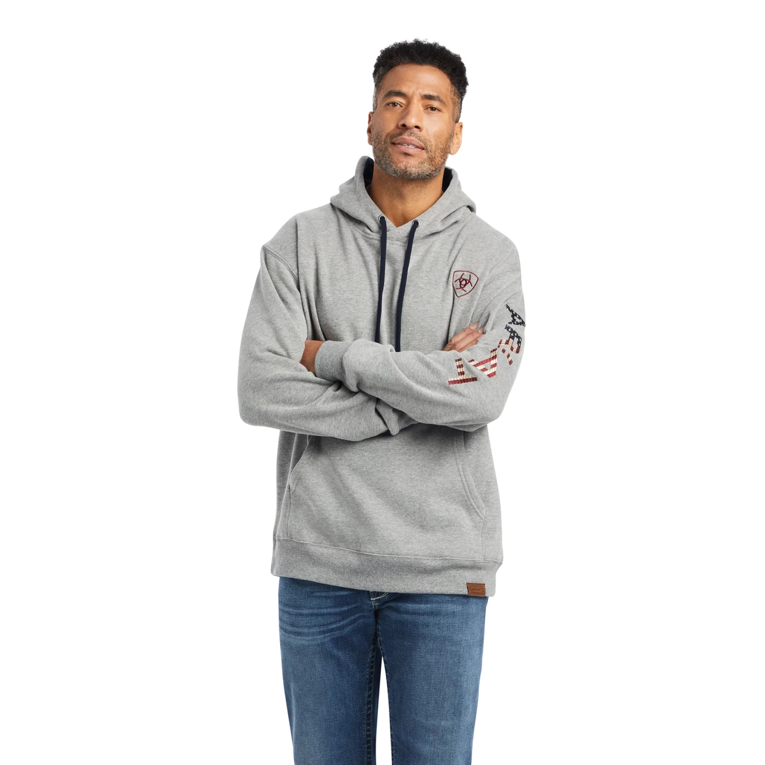 Ariat Men's Heather Grey Chimayo Graphic Pullover Hoodie 10042194 - Image 2
