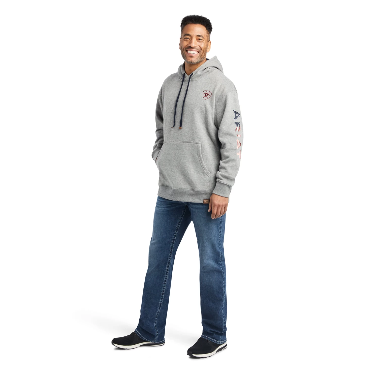 Ariat Men's Heather Grey Chimayo Graphic Pullover Hoodie 10042194 - Image 5
