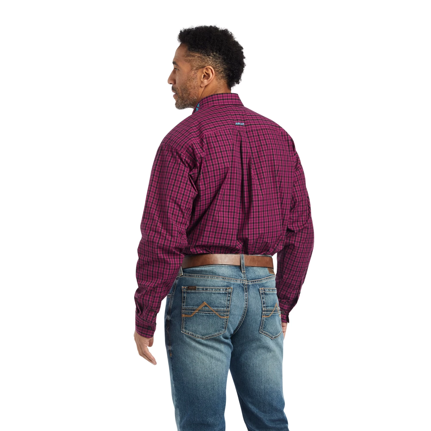 Ariat® Men's Pro Team Copper Beet Red Button Down Shirt 10042355 - Image 2