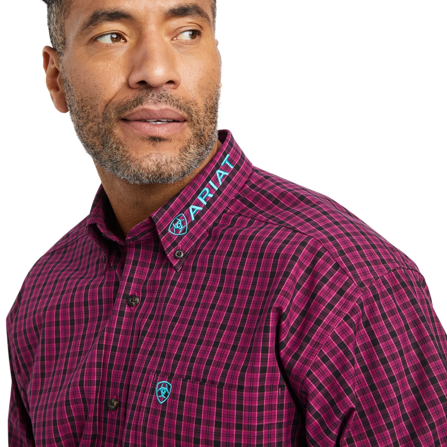 Ariat® Men's Pro Team Copper Beet Red Button Down Shirt 10042355 - Image 4