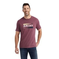 Ariat® Men's Burgundy Heather Octane Stack T-Shirt 10042781