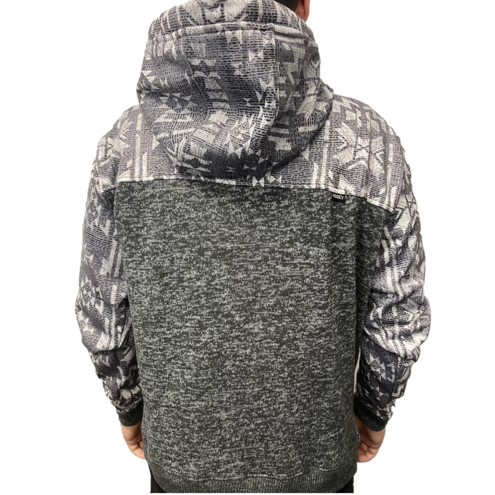 Hooey® Men's Jimmy Aztec Print Grey Pullover Hoodie HH1194AZGY - Image 3