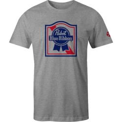 Hooey® Men's Pabst Blue Ribbon Grey Short Sleeve T-Shirt HT1637GY