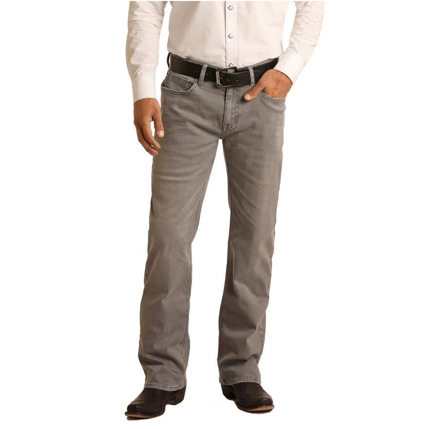 Rock & Roll Denim® Men's Grey Double Barrel Straight Leg Jeans M0S3590 - Image 2