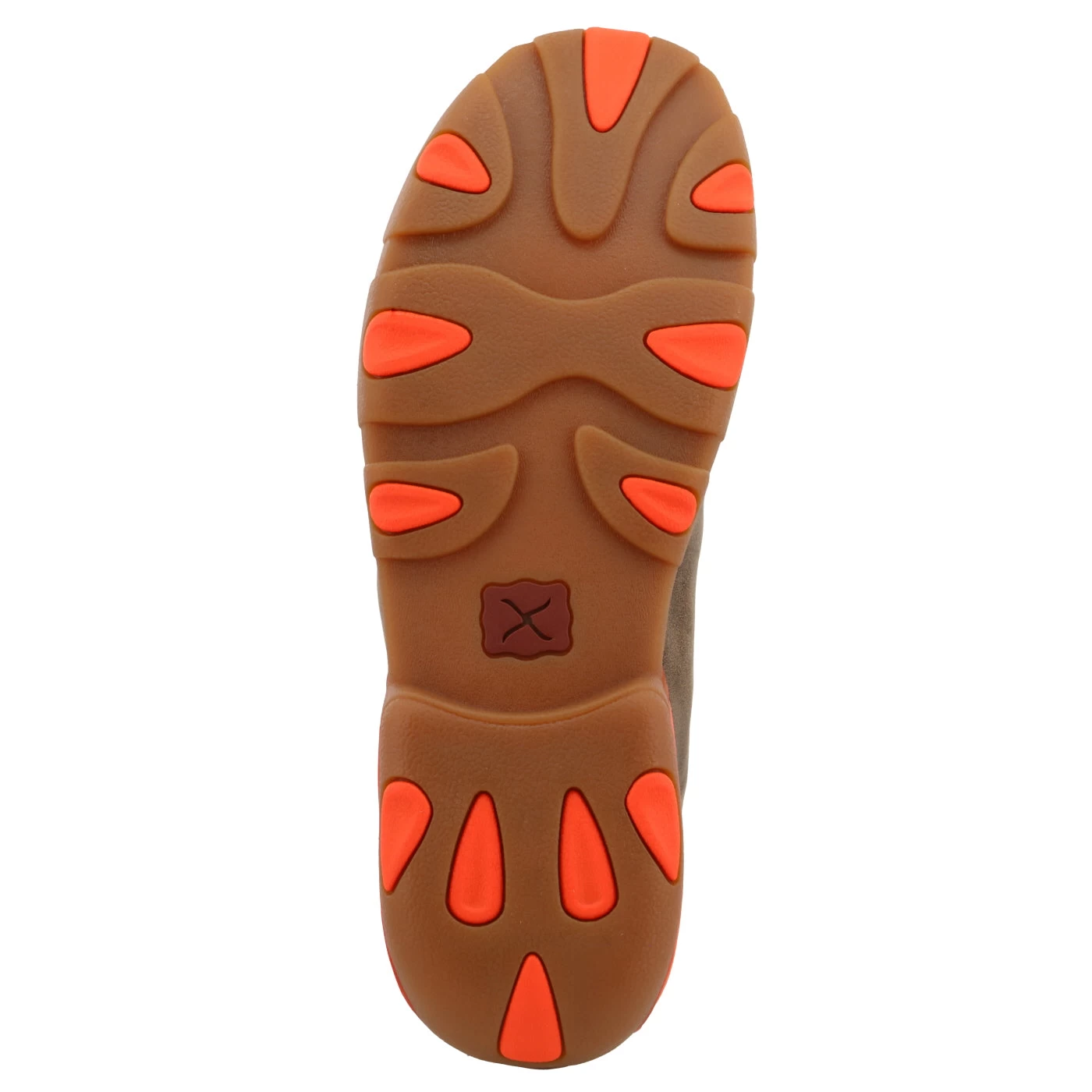 Twisted X Men's Neon Orange Brown Bomber Driving Mocs MDM0019 - Image 4