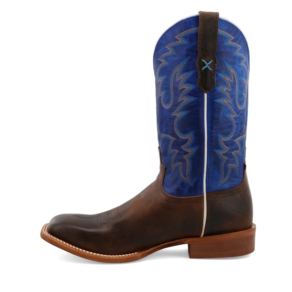 Twisted X® 12" Rancher Indigo Blue & Brown Square Toe Boots MRAL029 - Image 3