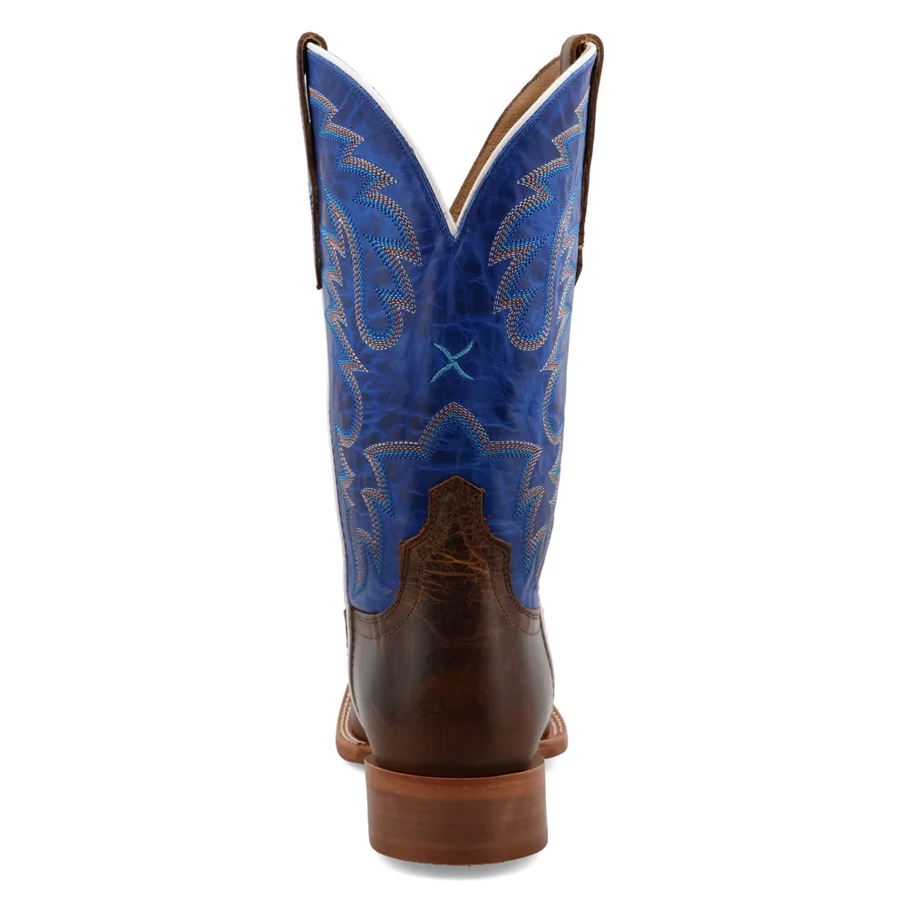 Twisted X® 12" Rancher Indigo Blue & Brown Square Toe Boots MRAL029 - Image 4