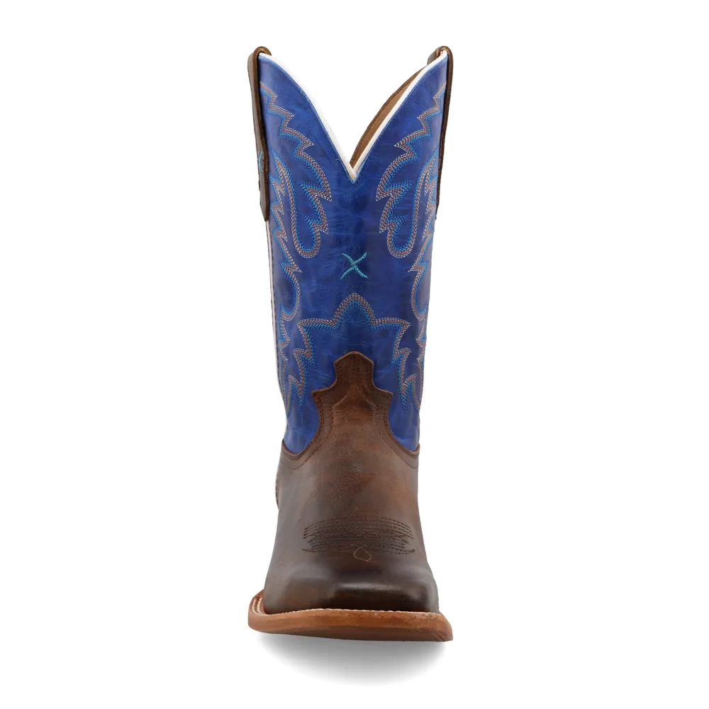 Twisted X® 12" Rancher Indigo Blue & Brown Square Toe Boots MRAL029 - Image 5