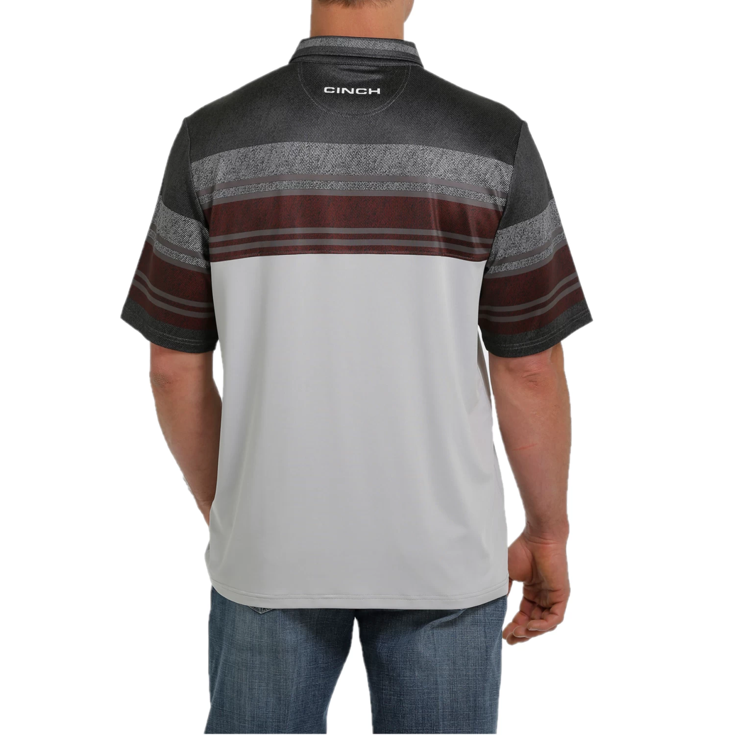 Cinch® Men's Multicolored Grey Short Sleeve Polo Shirt MTK1871001 - Image 2