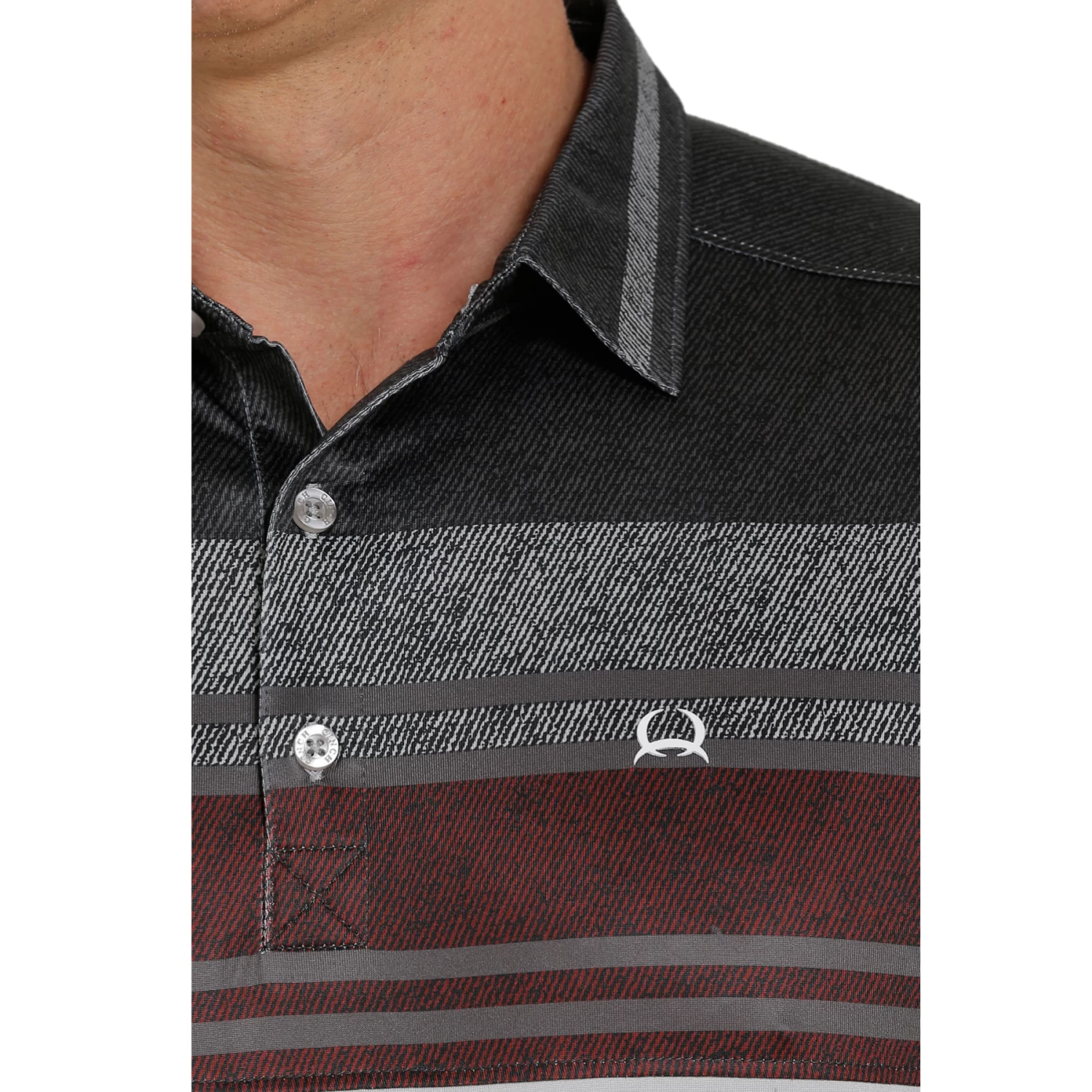 Cinch® Men's Multicolored Grey Short Sleeve Polo Shirt MTK1871001 - Image 3