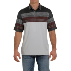 Cinch® Men's Multicolored Grey Short Sleeve Polo Shirt MTK1871001