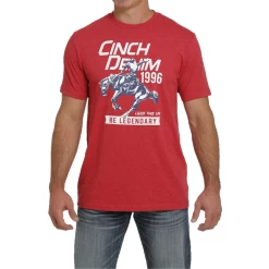 Cinch® Men's "Be Legendary" Red Graphic Logo T-Shirt MTT1690503